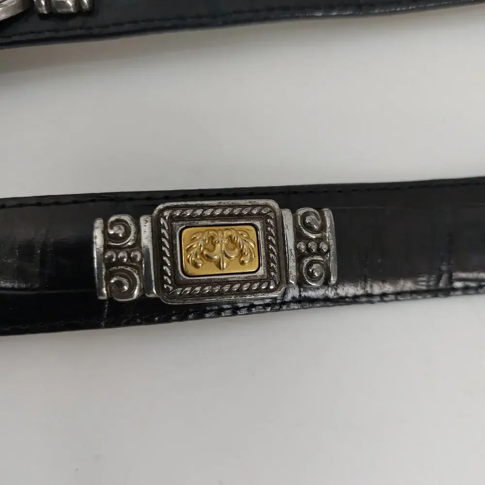 Brighton Vintage Museum Collection Black Leather Decorative Coins M
